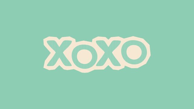 XOXO Scrapbook Doodle Paper Cutout Text