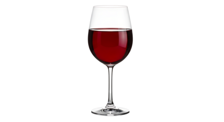 A glass of red wine. isolated on transparent background