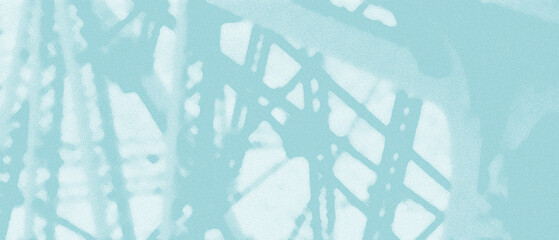 under workings or foundation or substructure of a large bridge  bridge, support, architecture, industrial, metal, shapes (filtered photo) in Fresh Light Pastel Smokey Blue