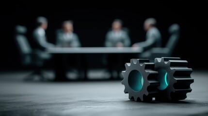 Strategic business meeting conference room corporate setting professional environment focused perspective collaboration