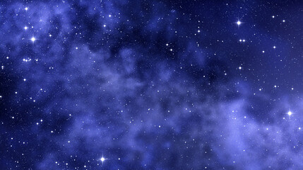 Fototapeta premium Starry night sky with glowing nebula and shining stars