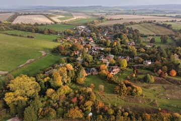 Naklejka premium Aerial photography at Wilton village, Marlborough, Wiltshire, England