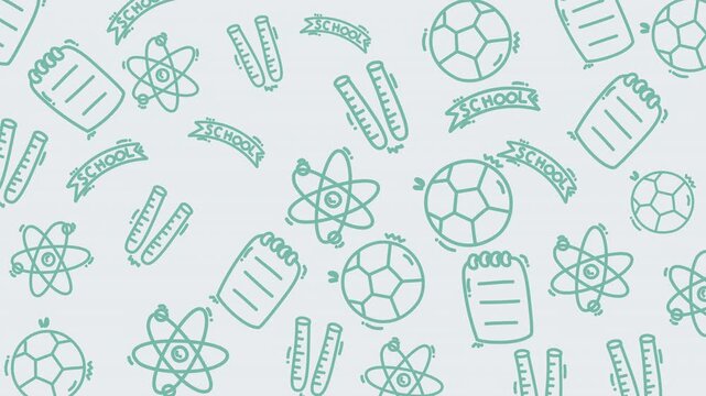 education pattern combining symbols of science, sports, and study. Perfect for school projects, e-learning visuals, or academic creative designs
