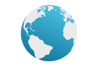 Illustration of planet Earth with continents. Concept of globalization, ecology, international relations, and travel. Suitable for business, educational, and scientific projects.