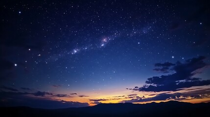 Naklejka premium Colorful fireworks lighting up the night sky with stars and bright explosions