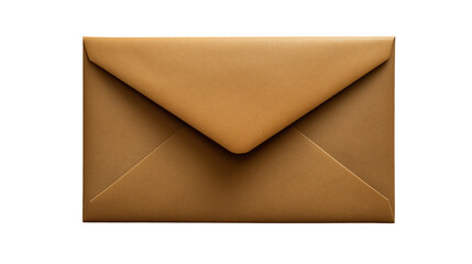 An envelope isolated on a white background, shown as a transparent png style image with clean edges and classic paper design.