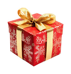 PNG Festive red gift box elegance.
