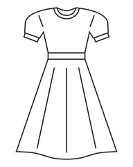 ドレス、ワンピース、洋服、ファッション、コーディネート、おしゃれ関連のイラスト