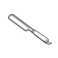 Straight Razor illustration vector style coloring page