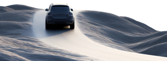 PNG Concept SUV driving down suv vehicle transportation.