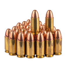 - Stack bronze ammo 9mm Bullet transparent background png 