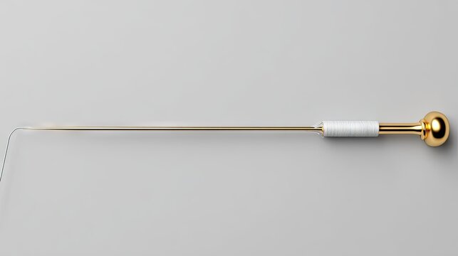 Elegant pin design with golden accents and white detailing on a light gray backdrop