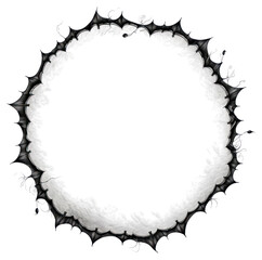Fototapeta premium PNG Circle frame with bat sketch white
