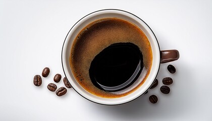 Cup Of Black Coffee Isolated On A Transparent Background Hot Coffee In A Cup
