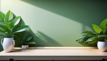 Clean Background For Online Meetings With Greenery