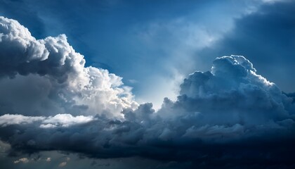 Dark Cloud And Blue Sky Storm Background With Cloudy Before Rain Storms