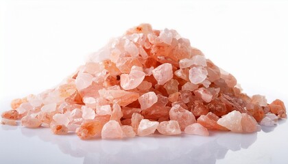 Himalayan Pink Salt Isolated On White Background
