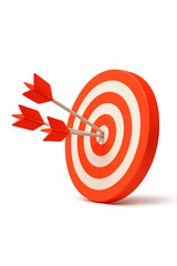 Target and arrows on a transparent background - isolates