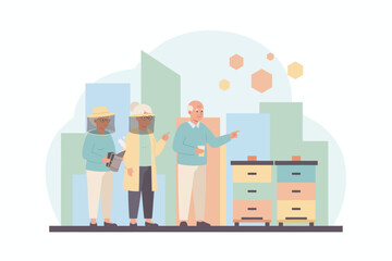 Seniors enjoy beekeeping a fulfilling hobby producing honey and supporting the environment