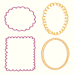 Assorted Decorative Scalloped and Curly Border Frames