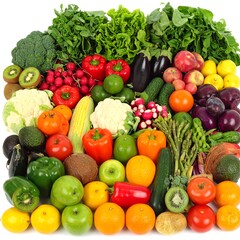 Vibrant Assortment of Fresh Fruits and Vegetables for Healthy Eating.