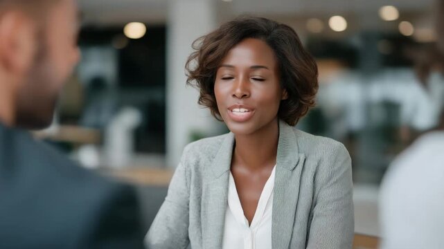 Customer in meeting with insurance agent submitting claim documents after accident, showing hopeful expression, symbolizing trust in coverage, financial safety, and supportive client&ndash;advisor