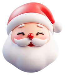 PNG Chubby Santa head smiling illustration santa icon.