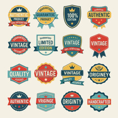 Obraz premium Vintage Badges and Labels Collection for Design Elements.