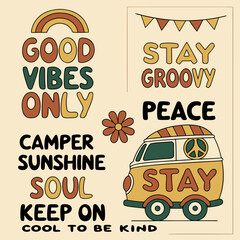 retro bold vector typography good vibes only s.svg
