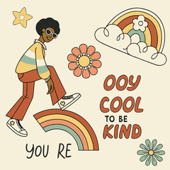 retro hand lettered quotes stay groovy peace a.svg