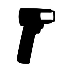 Silhouette of a handheld scanner device often used in retail environments