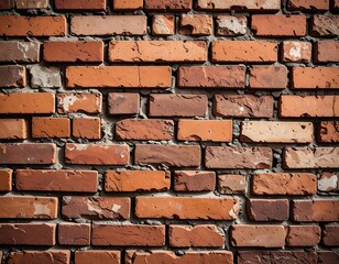 Obraz premium Detailed Brick Wall Texture with Varying Shades of Red and Brown.