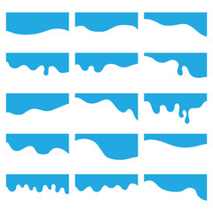 Collection of dividers shape templates. Modern separator header for website and app. Curve lines, wave collection of abstract design element for top and bottom page web site