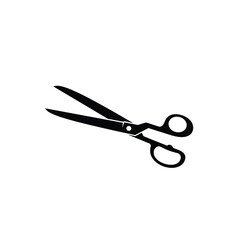 Tailor scissors long blade vector silhouette minimal black design