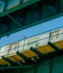 New York subway train high 