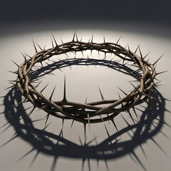 Symbolic Crown of Thorns with Dramatic Shadow