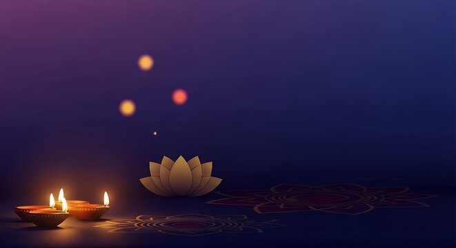 Happy Diwlai 2025 background with diwali themed illustration for social media wishes