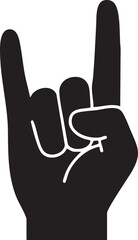 Sign Language Silhouettes International Day Hands Gesture Communication Deaf Inclusive Minimal Icon