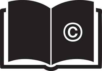 Intellectual Property Silhouettes World Book Copyright Day Open Book Symbol Reading Minimal Icon