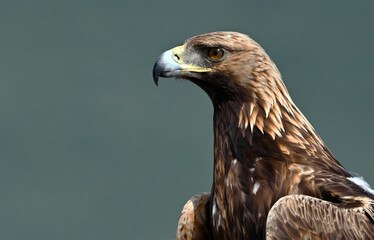 a powerful golden eagle in the mountain