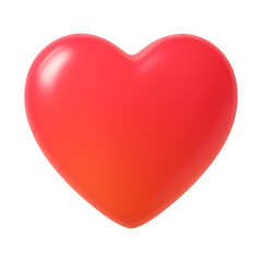 PNG Glossy red heart symbol