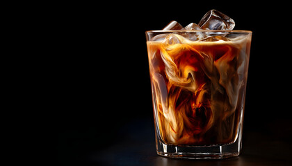 Iced coffee drink glass cup.