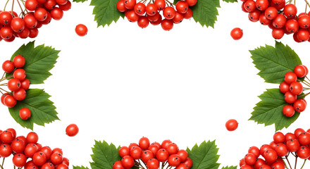Red holly berries and green leaves frame with decorative Christmas border design on black background, perfect for holiday cards and seasonal invitations