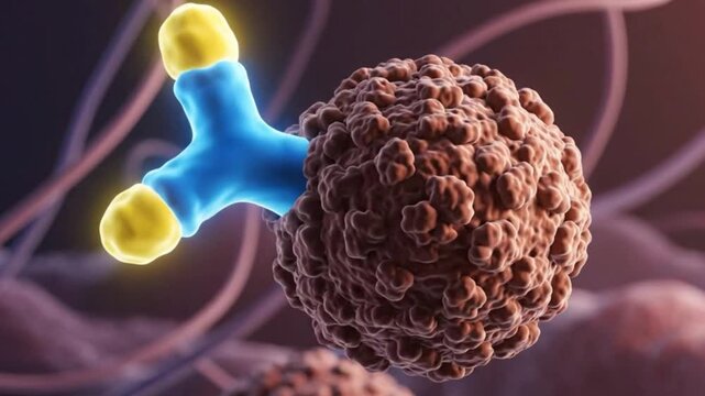 Antibody and Virus Interaction Immune System Response Viral Attack Vaccination Science Research Biology Health Medical