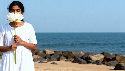 Serene Summer Lotus Portrait