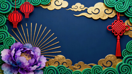 Chinese New Year Horse Theme background