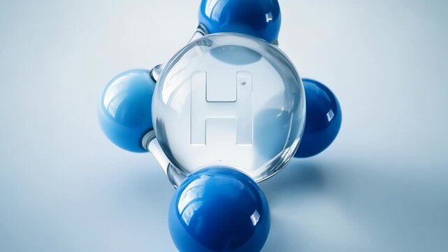 Future of clean energy an innovative and hopeful symbol in hydrogen production technology. powerful molecule representing sustainable fuel and green power solutions