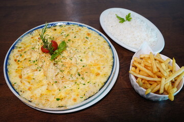 Prato de Bacalhau - Peixe Branco - Comida - Jantar - Almoço - Gostoso