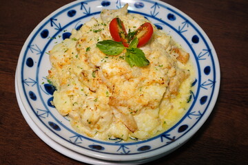 Prato de Bacalhau - Peixe Branco - Comida - Jantar - Almoço - Gostoso