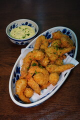 Camarão Frito - Prato - Refeição - Restaurante - Cheff - Comida